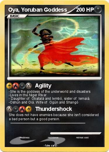 Pokemon Oya, Yoruban Goddess Pokemon Oya, Yoruban Goddess