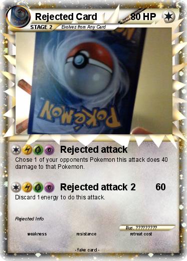 Pokemon Rejected Card