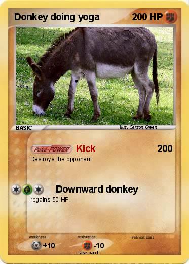Pokemon Donkey doing yoga