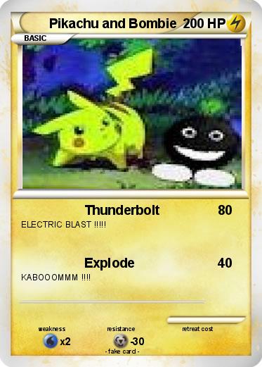 Pokemon Pikachu and Bombie