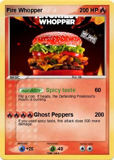 Pokemon Fire Whopper