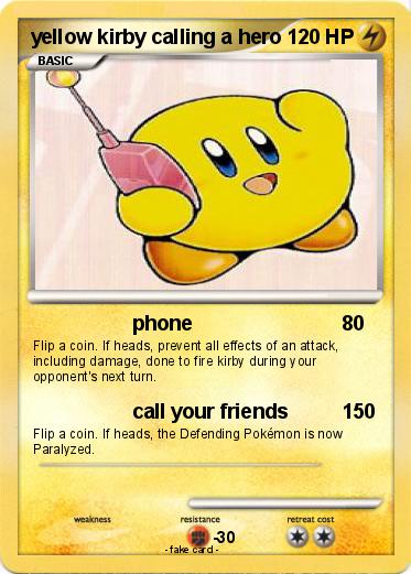 Pokemon yellow kirby calling a hero