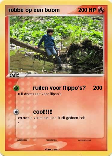Pokemon robbe op een boom