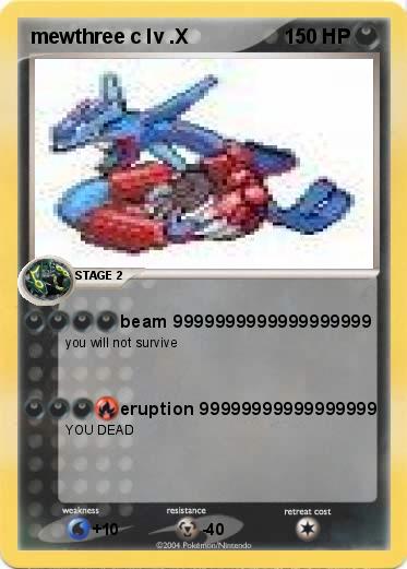 Pokemon mewthree c lv .X