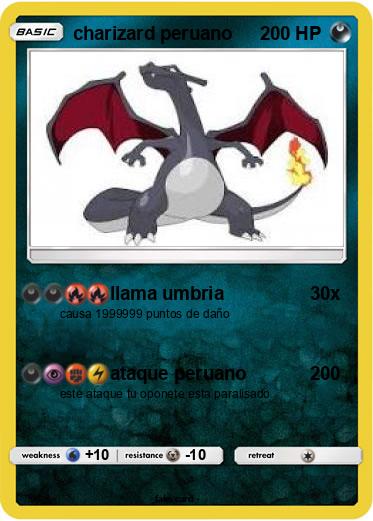 Pokemon charizard peruano