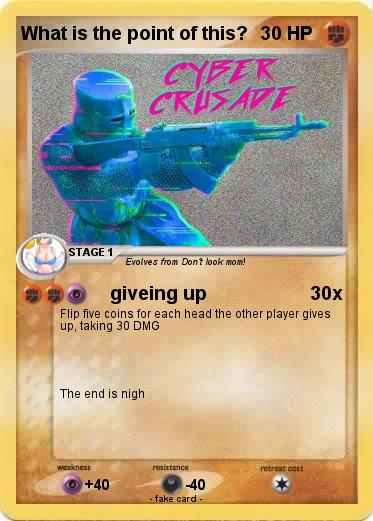 Pokemon What is the point of this?