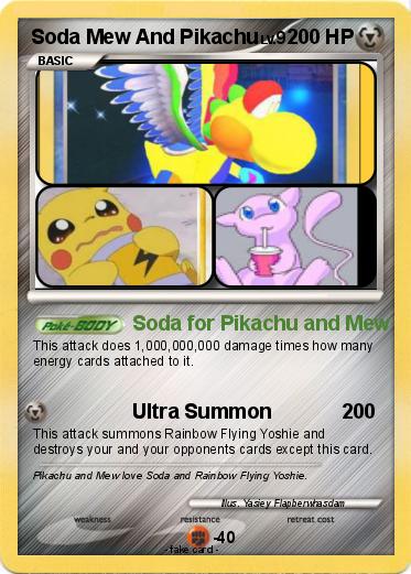 Pokemon Soda Mew And Pikachu