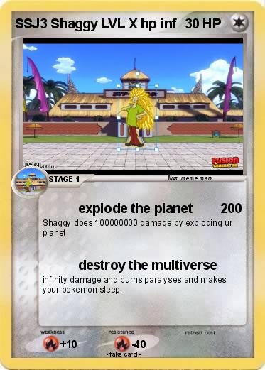 Pokemon SSJ3 Shaggy LVL X hp inf