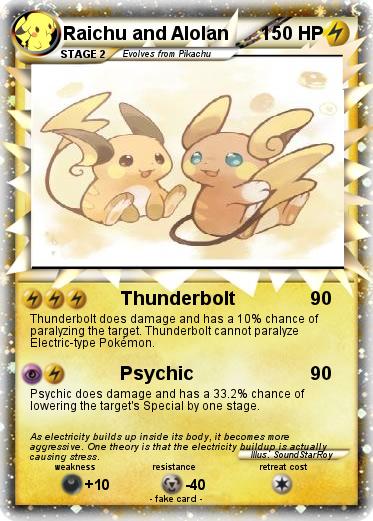Pokemon Raichu and Alolan