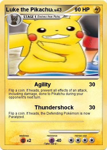 Pokemon Luke the Pikachu