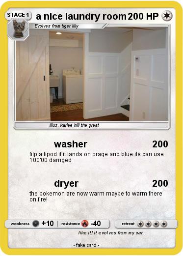 Pokemon a nice laundry room