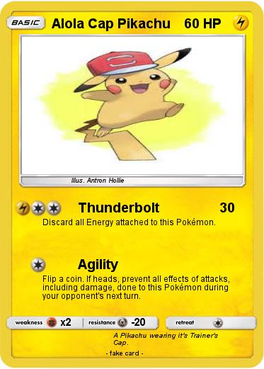 Pokemon Alola Cap Pikachu