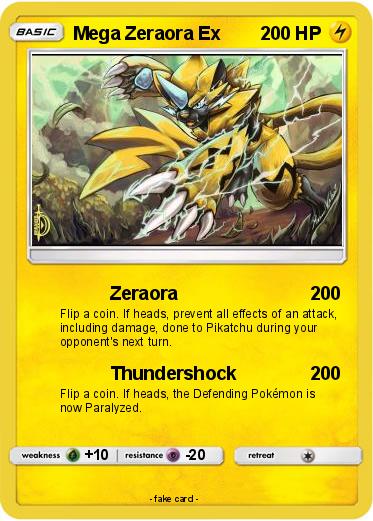 Pokemon Mega Zeraora Ex