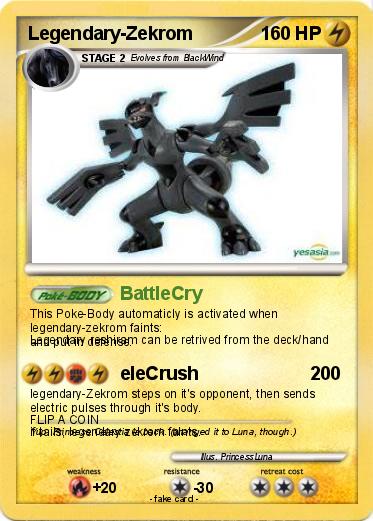 Pokemon Legendary-Zekrom