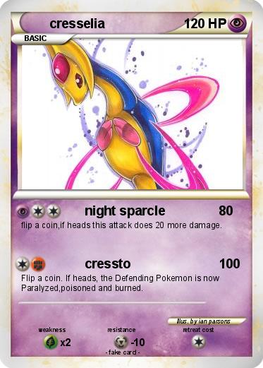 Pokémon cresselia 435 435 - night sparcle - My Pokemon Card.