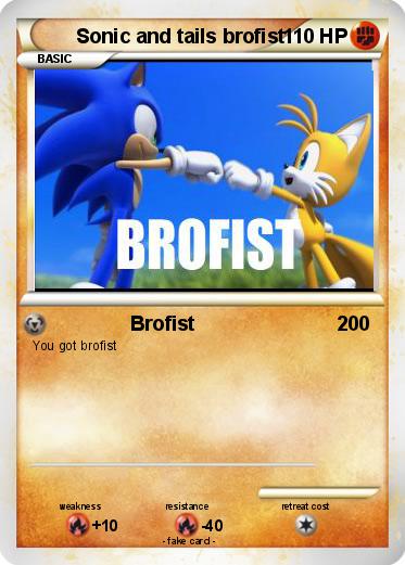 Pokemon Sonic and tails brofist