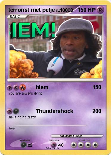 Pokemon terrorist met petje