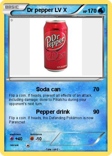 Pokemon Dr pepper LV X