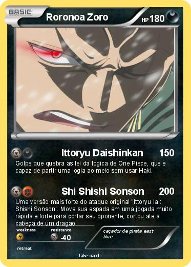 Pokemon Roronoa Zoro