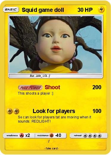 Pokemon Squid game doll