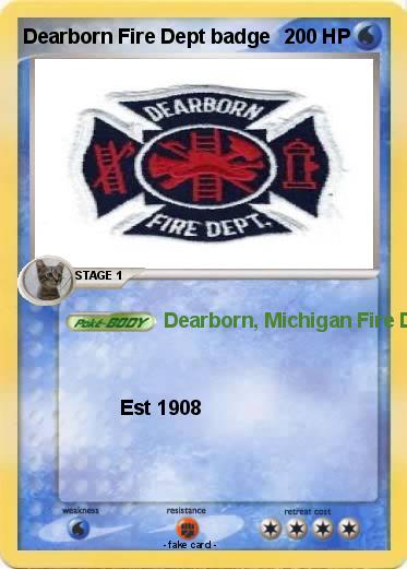 Pokemon Dearborn Fire Dept badge