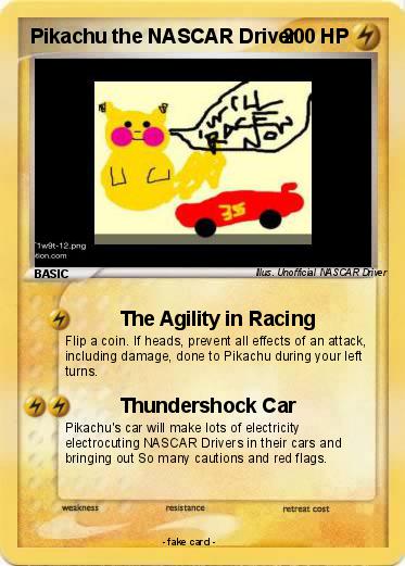Pokemon Pikachu the NASCAR Driver