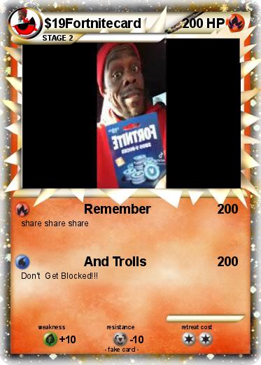 Pokemon $19Fortnitecard