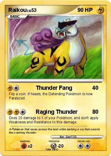 Pokemon Raikou
