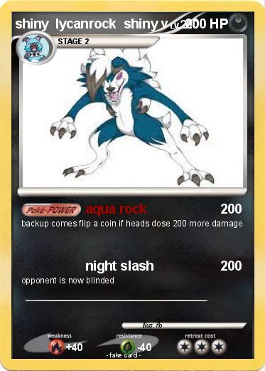 Pokemon shiny  lycanrock  shiny v