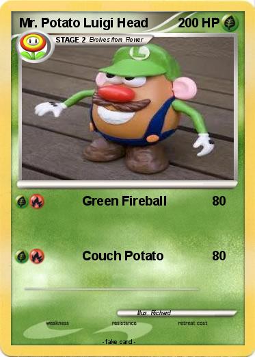 Pokemon Mr. Potato Luigi Head