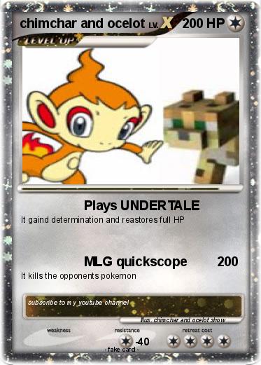 Pokemon chimchar and ocelot