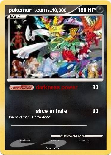 Pokemon pokemon team