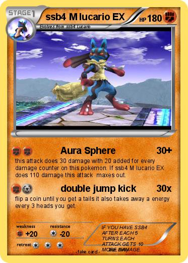 Pokemon ssb4 M lucario EX