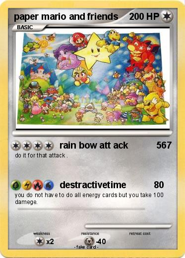 Pokemon paper mario and friends