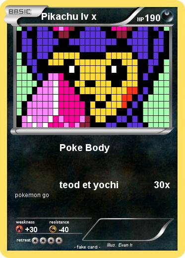 Pokemon Pikachu lv x