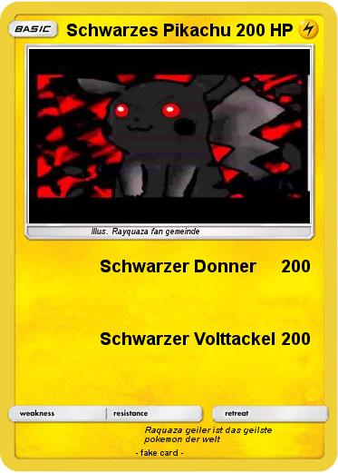 Pokemon Schwarzes Pikachu
