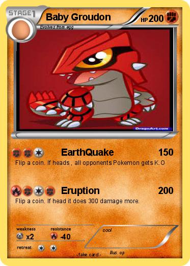 Pokemon Baby Groudon