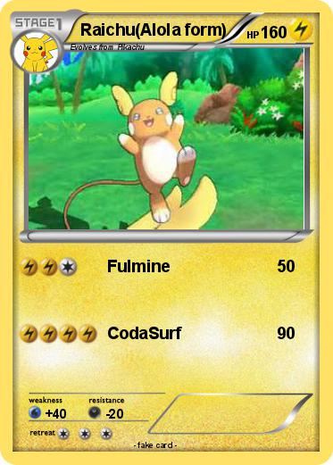 Pokemon Raichu(Alola form)