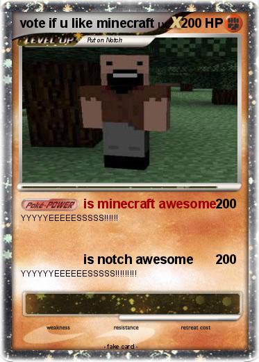 Pokemon vote if u like minecraft