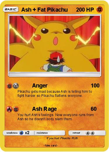 Pokemon Ash + Fat Pikachu