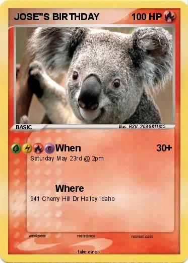 Pokemon JOSE"S BIRTHDAY