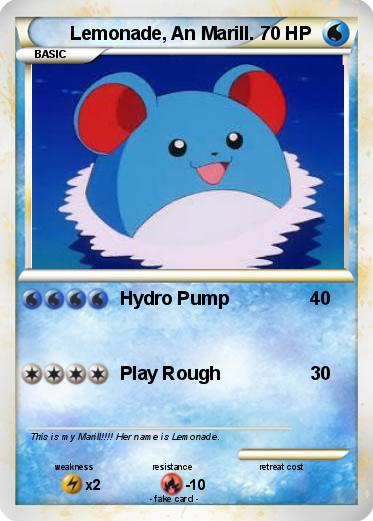Pokemon Lemonade, An Marill.