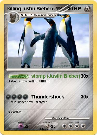 Pokemon killing justin Bieber
