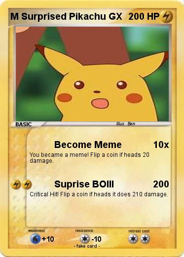 Pokemon M Surprised Pikachu GX