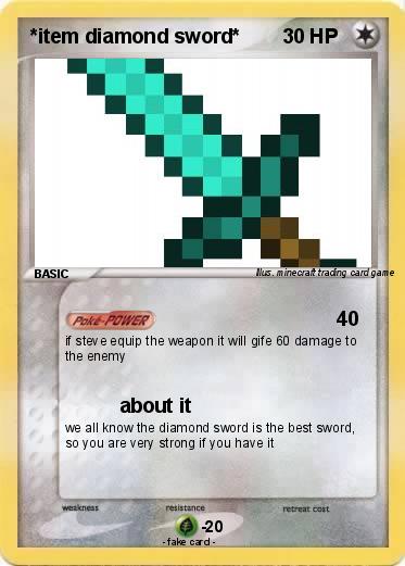 Pokemon *item diamond sword*