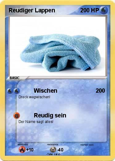 Pokemon Reudiger Lappen