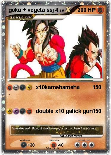 Pokemon goku + vegeta ssj 4