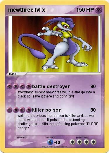 Pokemon mewthree lvl x