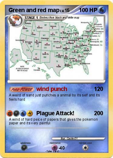 Pokemon Green and red map