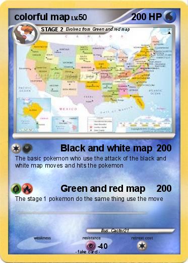 Pokemon colorful map